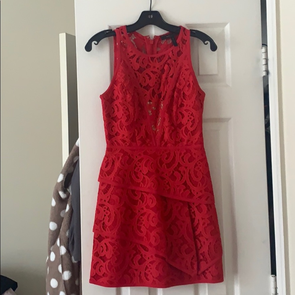 BCBG red dress tag